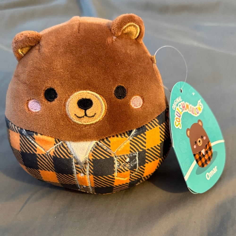 NWT Squishmallows Omar the Bear fall mini
